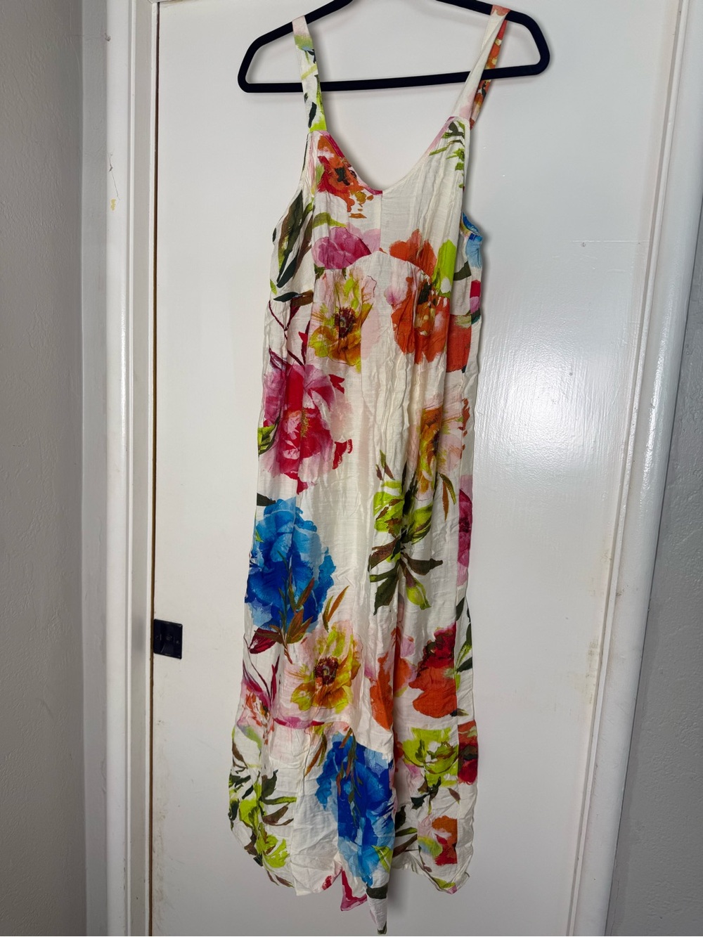 Mlle Gabrielle White Maxi Dress with Multicolor Floral Print